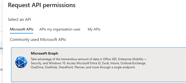 Azure Entra App Microsoft Graph permissions